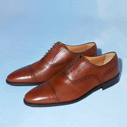 Oxford Shoes in Brown Leather 